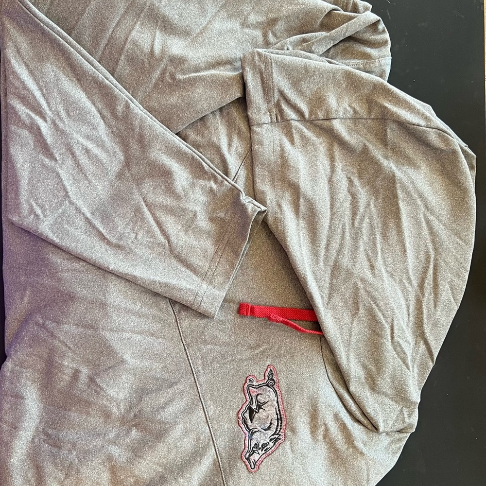 Arkansas Razorbacks Nike Gray Hoodie with Embroidered Logo